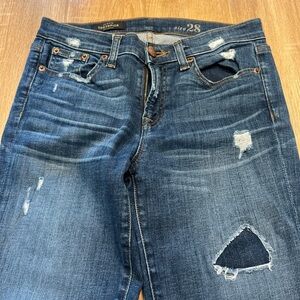 J.Crew Lookout High Rise Skinny Distressed Jeans